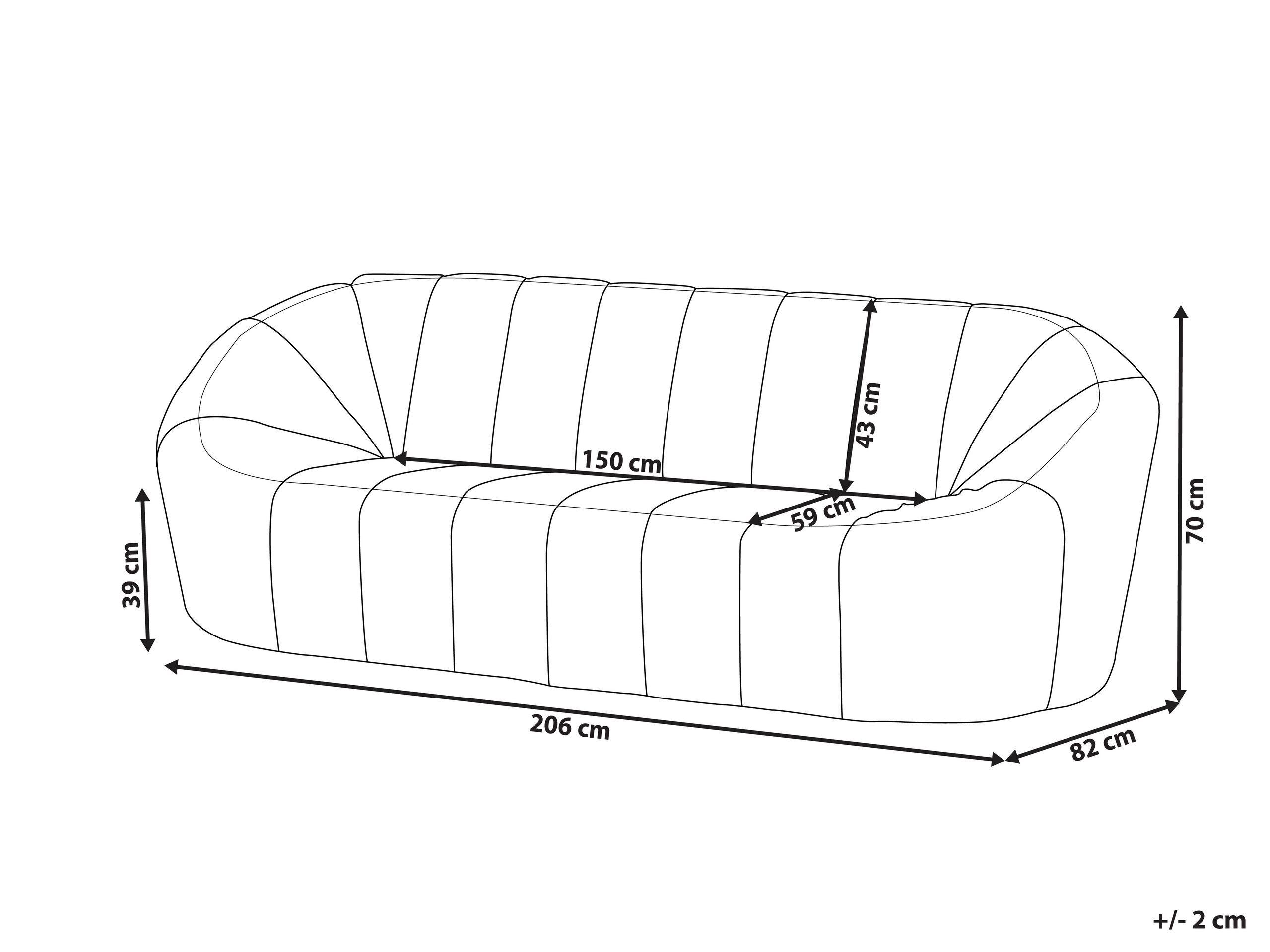 Beliani 3 Sitzer Sofa aus Bouclé Modern LOMMA  