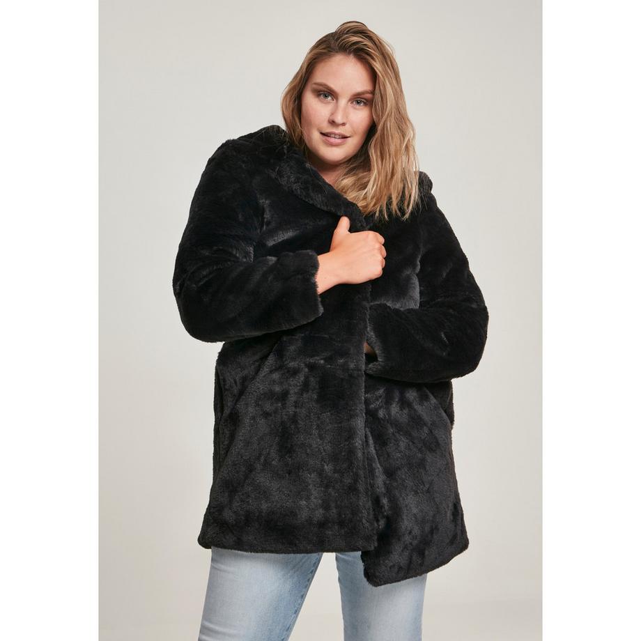 URBAN CLASSICS Cappotto con Cappuccio Teddy  