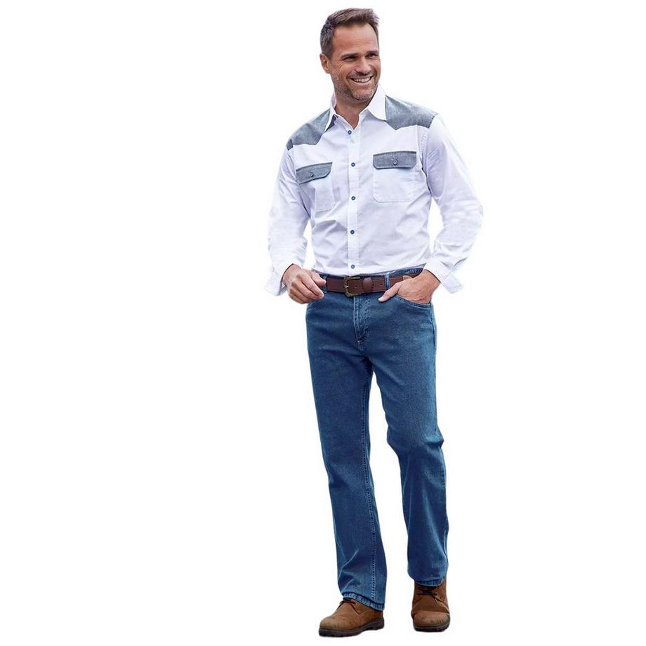 Atlas For Men  Hemd Kontrasteinsatz 