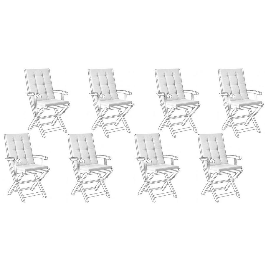 Set di 8 cuscini schienale/seduta en Poliestere Moderno MAUI PREMIUM