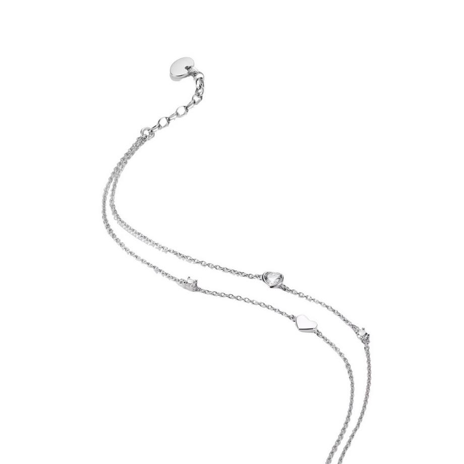 Thomas Sabo  Bracelet de Cheville Plaqué  avec Cœurs & Zircons 