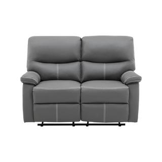 Vente-unique Relaxsofa 2-Sitzer - Kunstleder - Grau - CANBY  