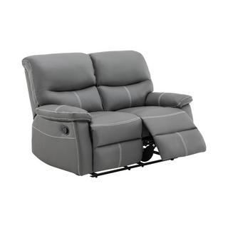 Vente-unique Relaxsofa 2-Sitzer - Kunstleder - Grau - CANBY  