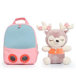 Only-bags.store  Kleiner Kinderrucksack,Abnehmbarer Plüschpuppen-Kindergartenrucksack 