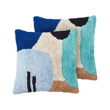 Dekokissen 2er Set aus Baumwolle Modern DAHLIA