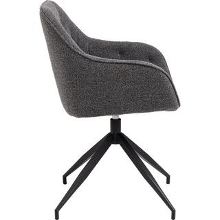 mutoni Chaise à accoudoirs Aaron anthracite (1 pièce)  