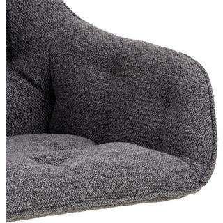 mutoni Chaise à accoudoirs Aaron anthracite (1 pièce)  