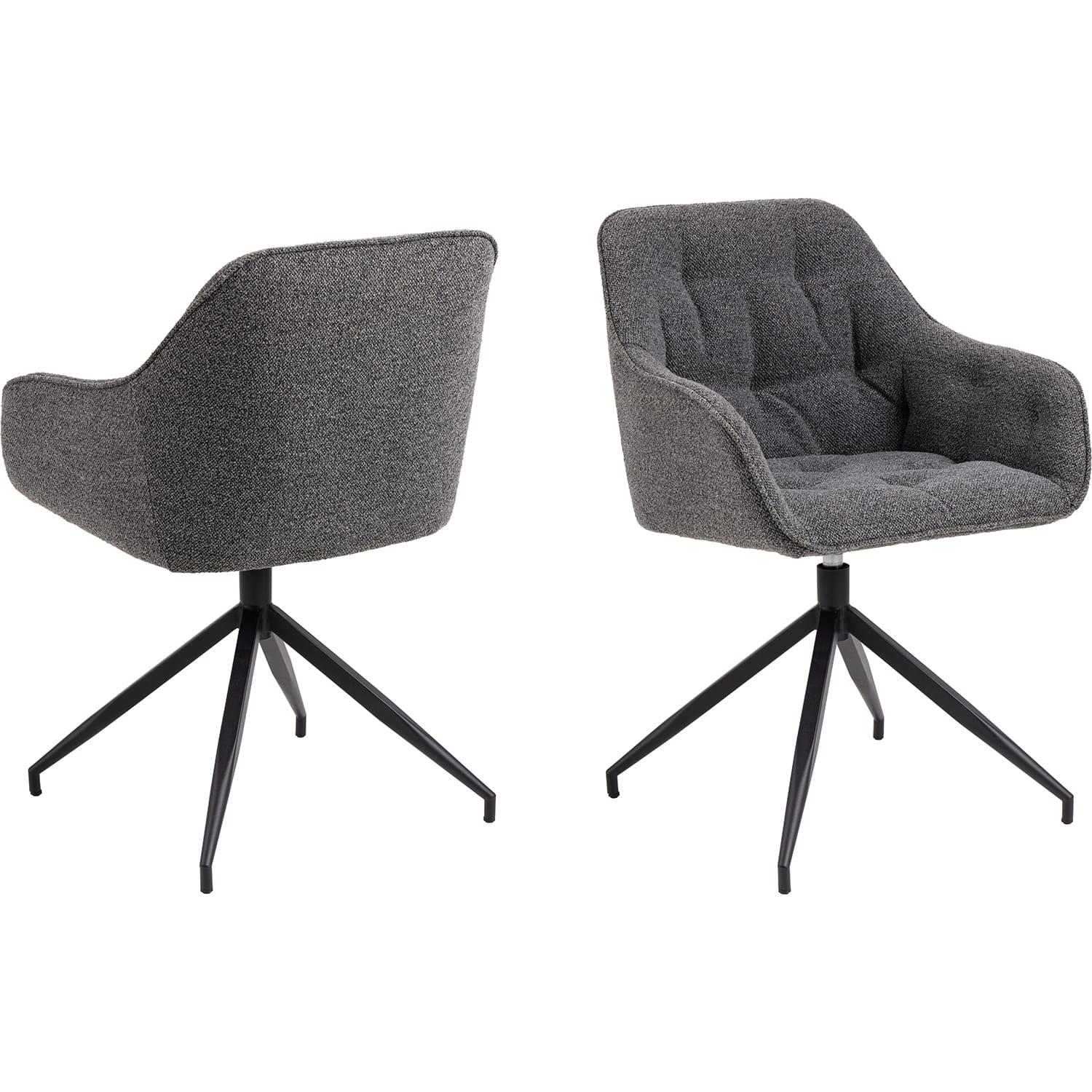 mutoni Fauteuil Aaron anthracite (1 pièce)  