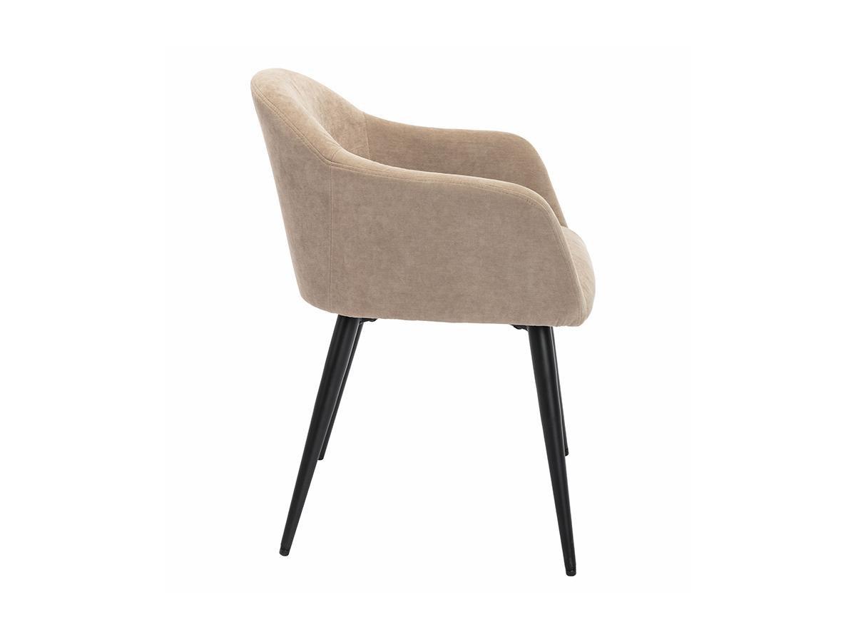 Vente-unique Sedie con braccioli Effetto Velluto e Metallo Lotto di 2 BIBO  