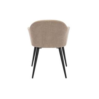 Vente-unique Sedie con braccioli Effetto Velluto e Metallo Lotto di 2 BIBO  