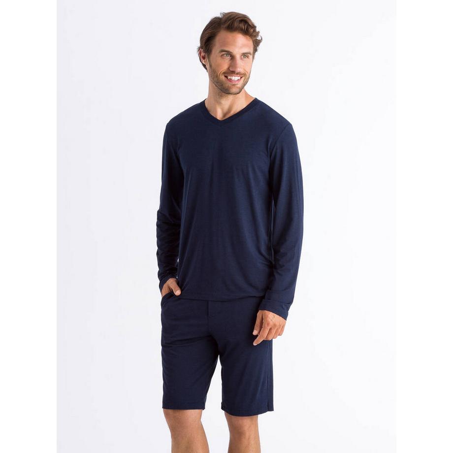 HANRO Casuals Langarm V-Ausschnitt Shirt  