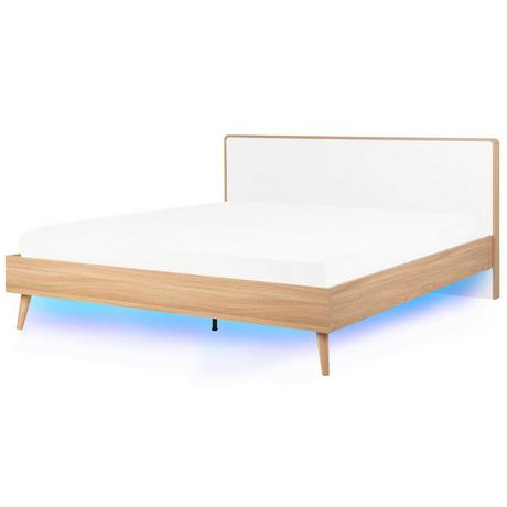 Beliani Lit avec LED en MDF Scandinave SERRIS  