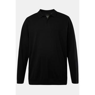 JP1880  Maglia polo basic in piqué con taglio speciale per l'addome e maniche lunghe, fino alla tg. 8XL 