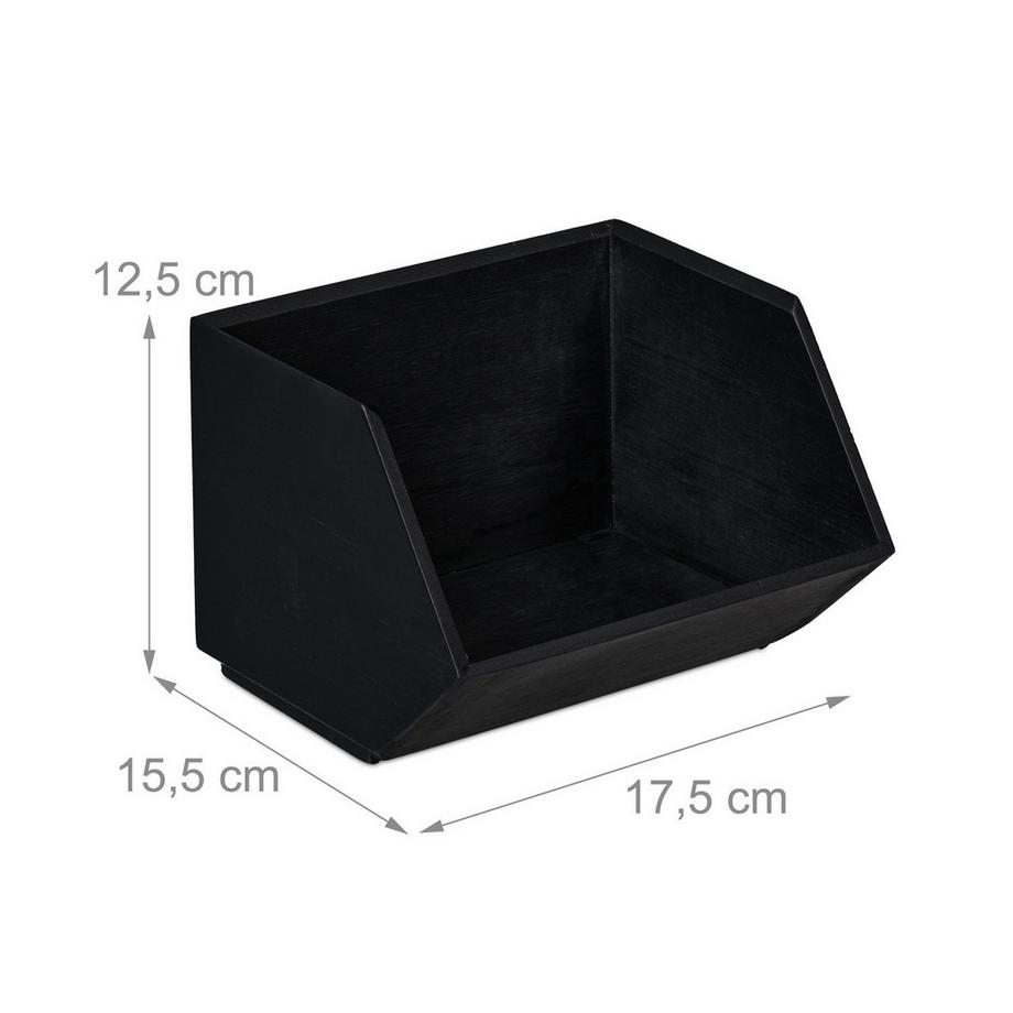 Northix Organizzatore da scrivania impilabile in bambù  