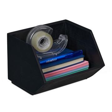 Stapelbarer Schreibtisch-Organizer aus Bambus