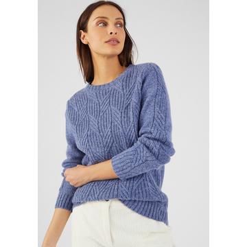 Pullover mit Rundhalsausschnitt aus meliertem Strick Thermolactyl