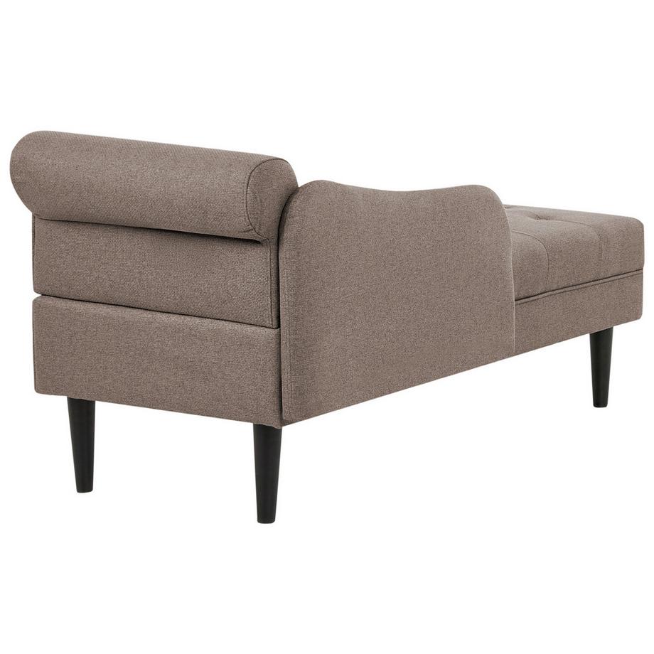 Beliani Chaise longue côté droit en Tissu  YVOIRE  
