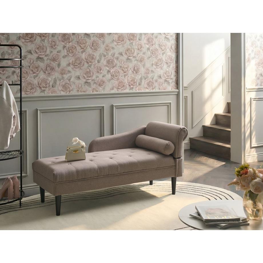 Beliani Chaise longue côté droit en Tissu  YVOIRE  