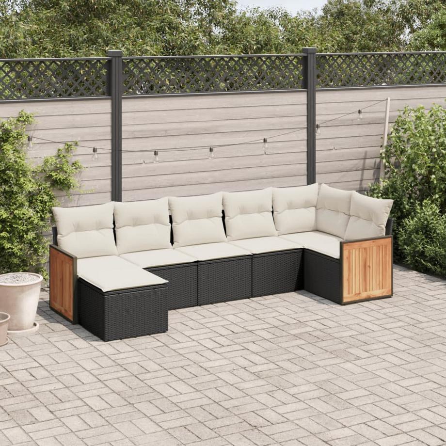 VidaXL set divano da giardino Polirattan  