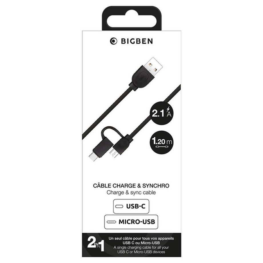 BigBen Connected  Câble USB A/micro USB & USB C 