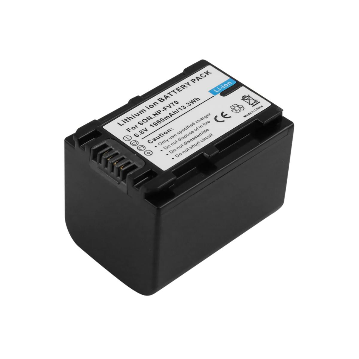 Avizar  Batteria per videocamera Sony NP-FV70 Li-ion 6.8V 1960mAh 13.3Wh 