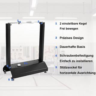 Northix Tragbare Motorrad-Radauswuchtmaschine mit verstellbaren Kegeln 40,5 x 22 x 51 cm  