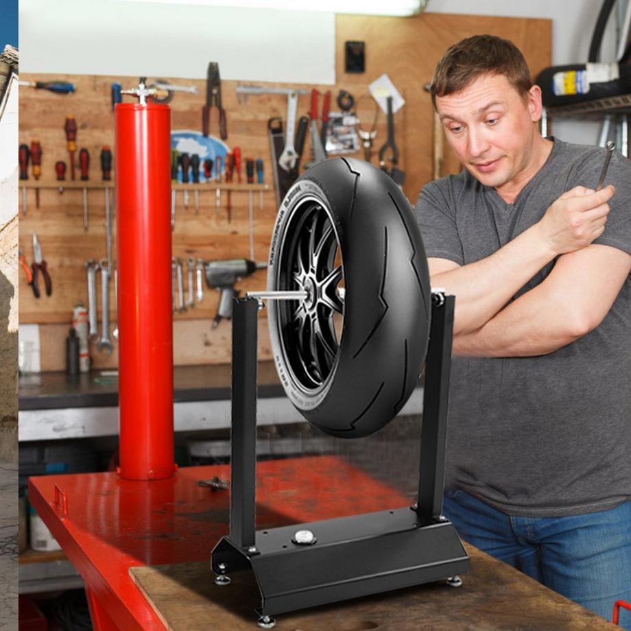 Northix Equilibratrice portatile per moto con coni regolabili 40,5 x 22 x 51 cm  