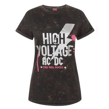 ACDC TShirt High Voltage, Acid Wash