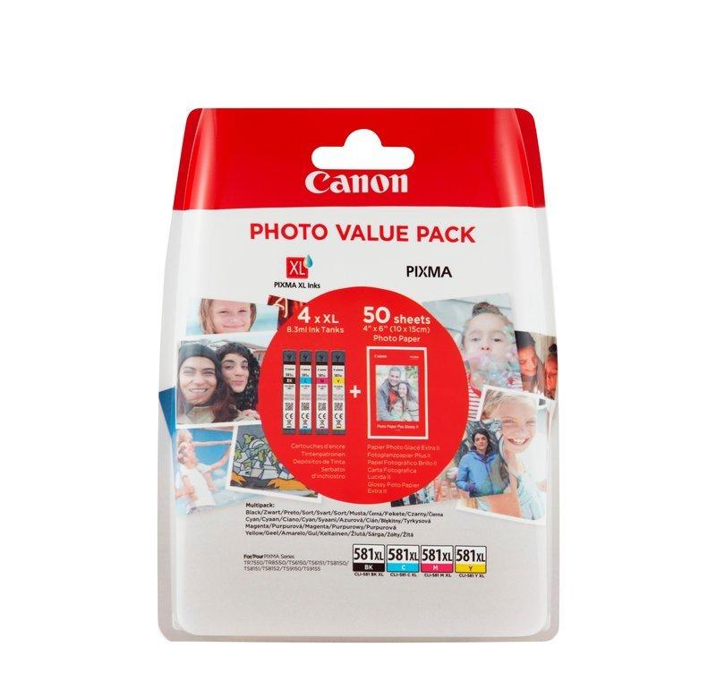 Canon  CANON Multipack Tinte Photo BKCMY CLI-581XL Pixma TS6150/TS8150 4x8.3ml 