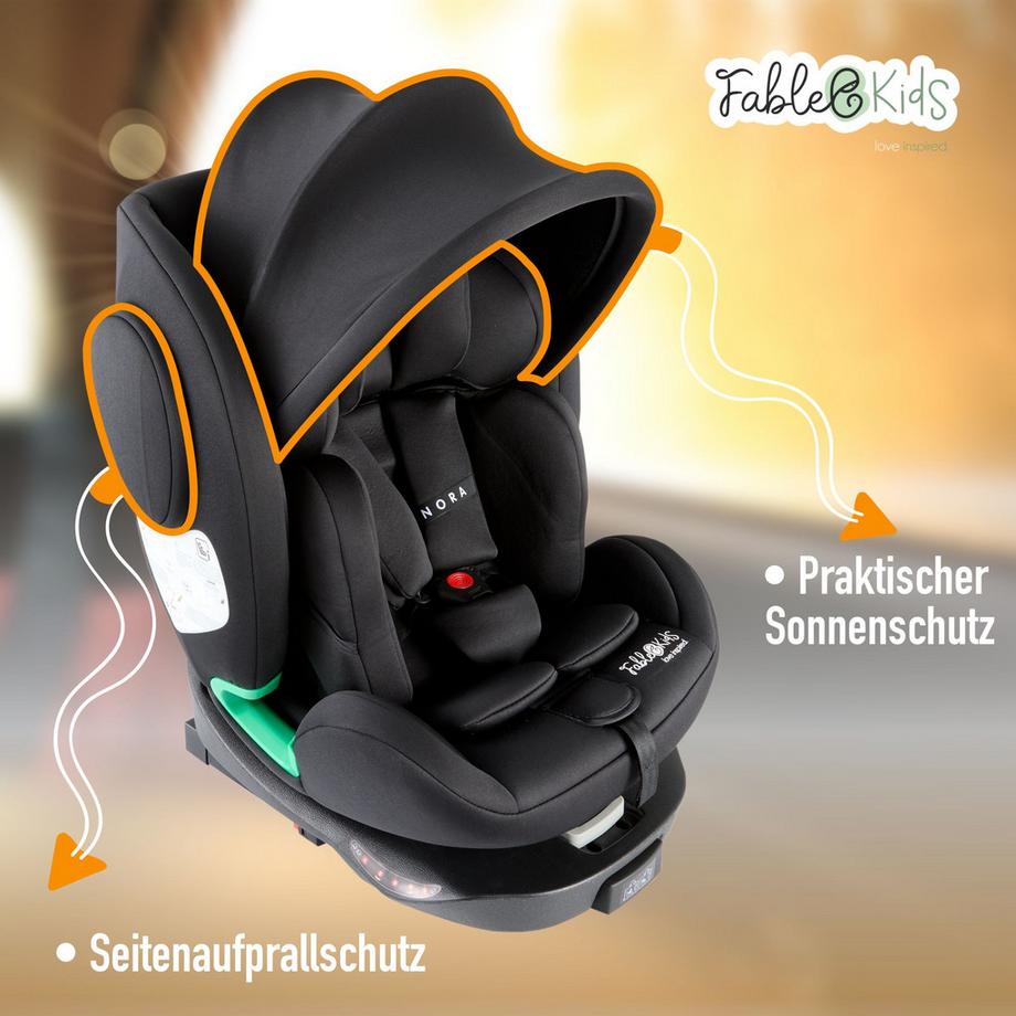FableKids  Seggiolino auto per bambini Ruotabile a 360° Isofix 