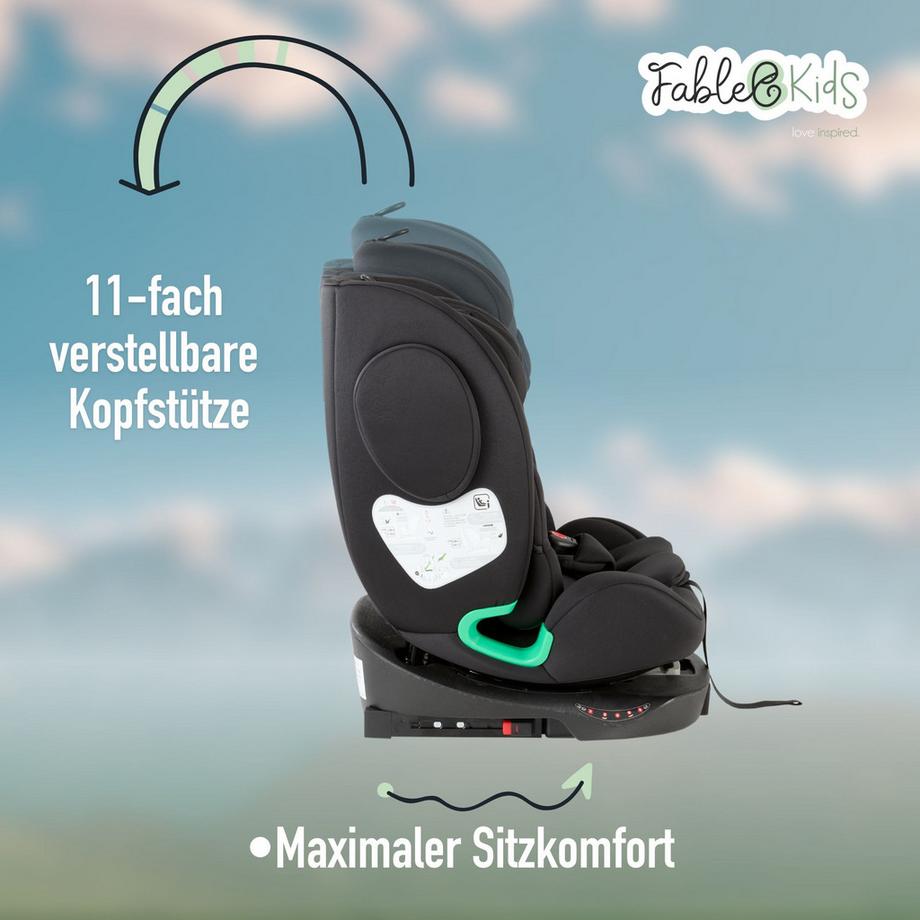 FableKids  Seggiolino auto per bambini Ruotabile a 360° Isofix 