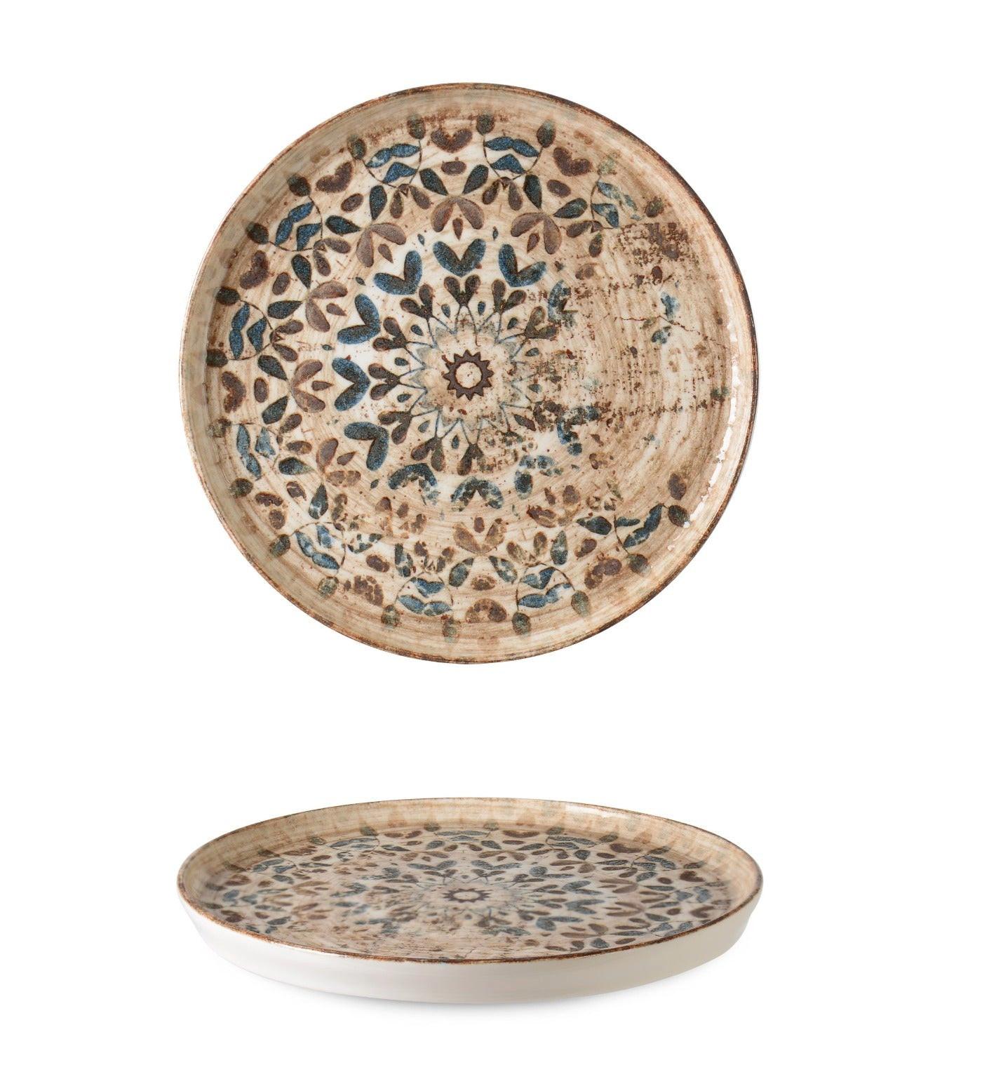 Rinart Assiette à desserts - Aztec -  Porcelaine - lot de 6  