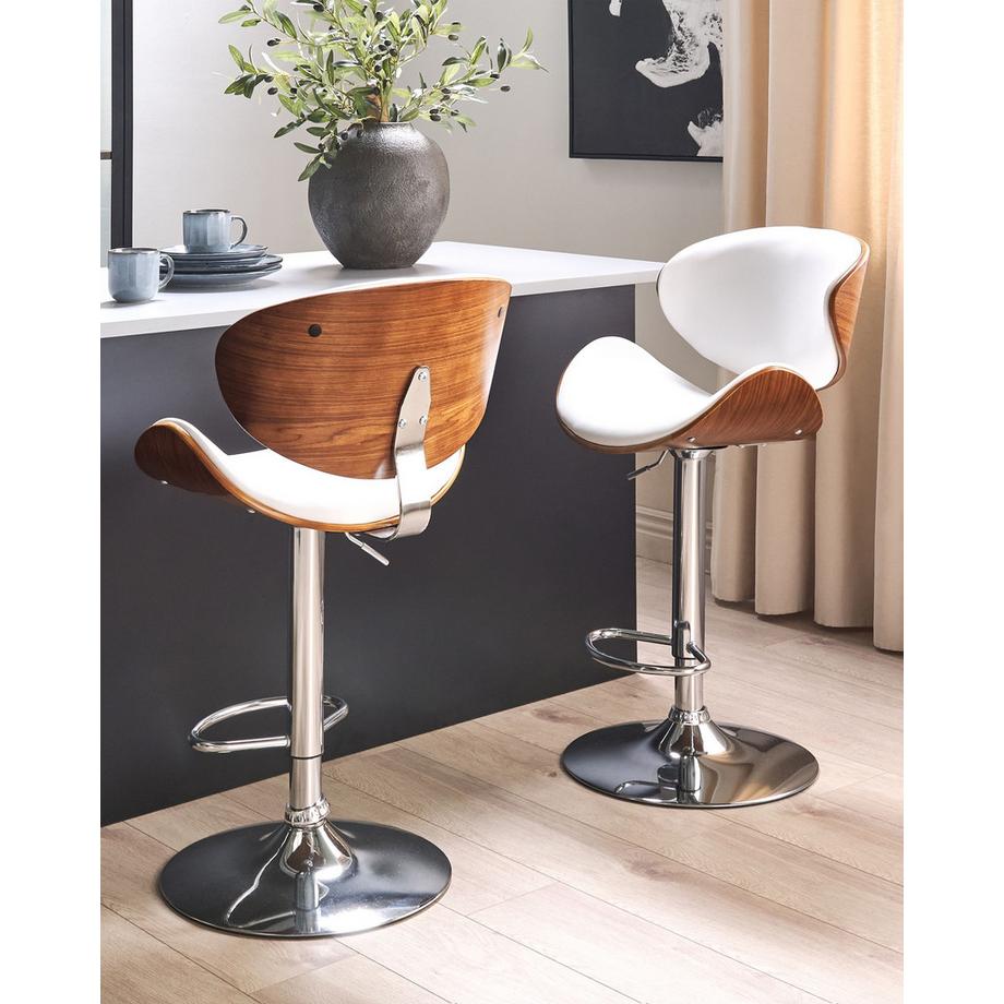 Beliani Set mit 2 Barstühlen aus Kunstleder  ROTTERDAM  