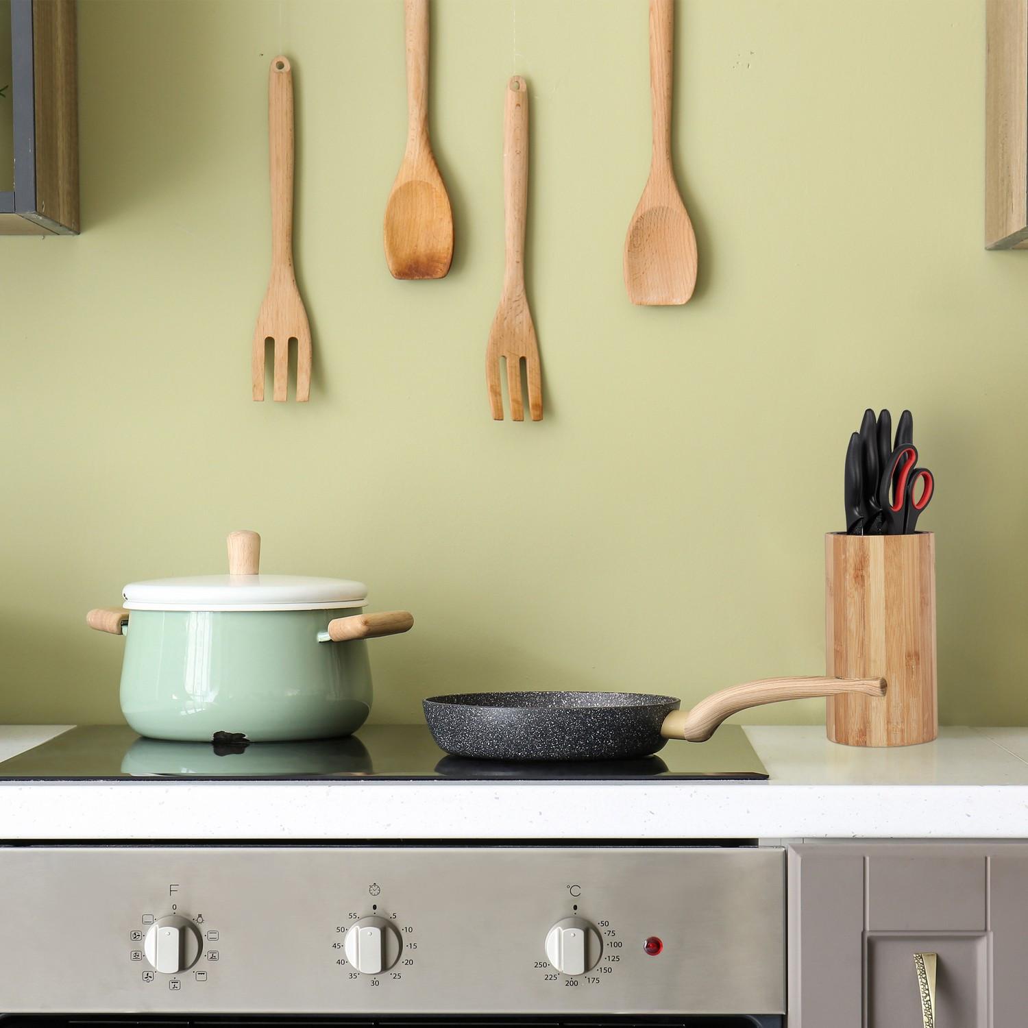 B2X Messerblock aus Bambus ohne Messer  