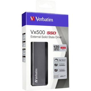 Verbatim  Vx500 120 GB Externe SSD USB 3.2 Gen 2 (USB 3.1) Spacegrau 