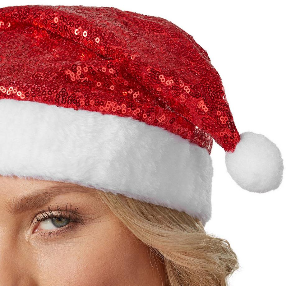 Tectake  Weihnachtsmütze miten Pailletten 