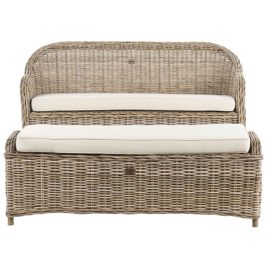 Beliani Banc avec coussin d'assise en Rotin Boho SUSUA  