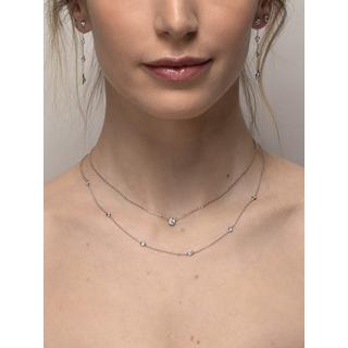 PHANTASYA  Kette mit Zirkonia 1618 Rhodiniert 