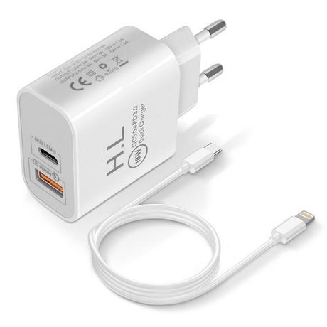 Avizar  Chargeur iPhone + Câble USB C - Blanc 