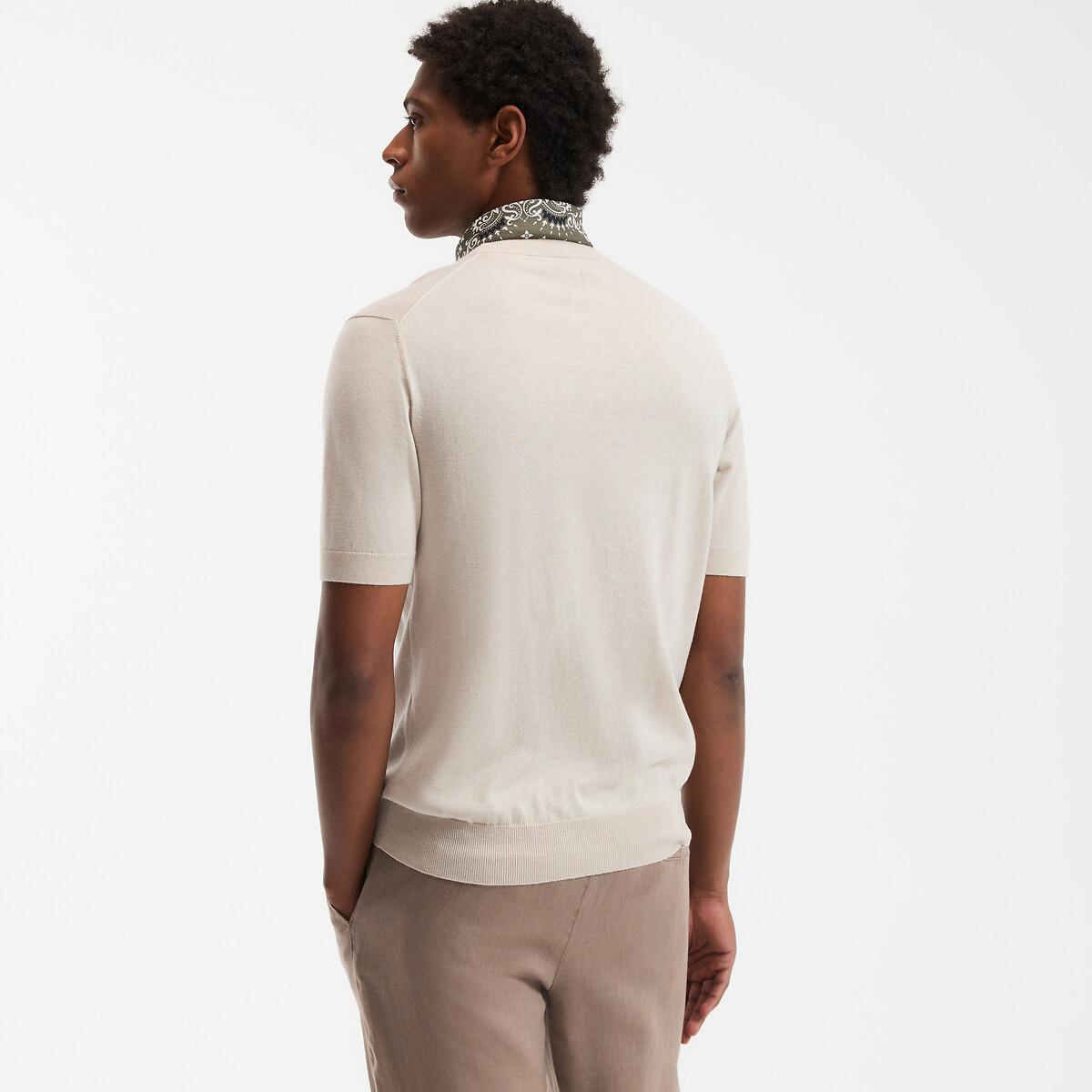 La Redoute Collections Strick T-Shirt Kurzarm Rundhals  