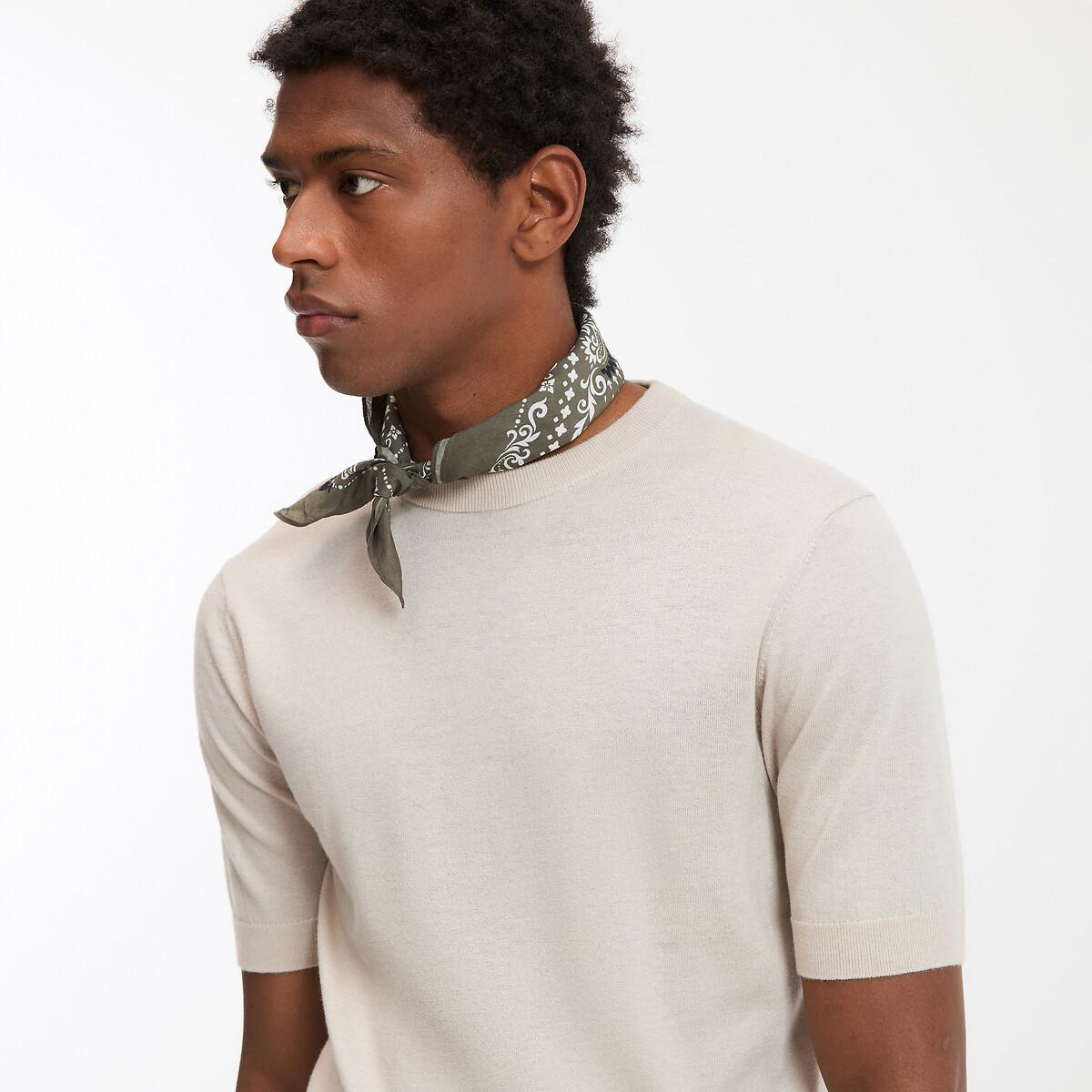 La Redoute Collections Strick T-Shirt Kurzarm Rundhals  