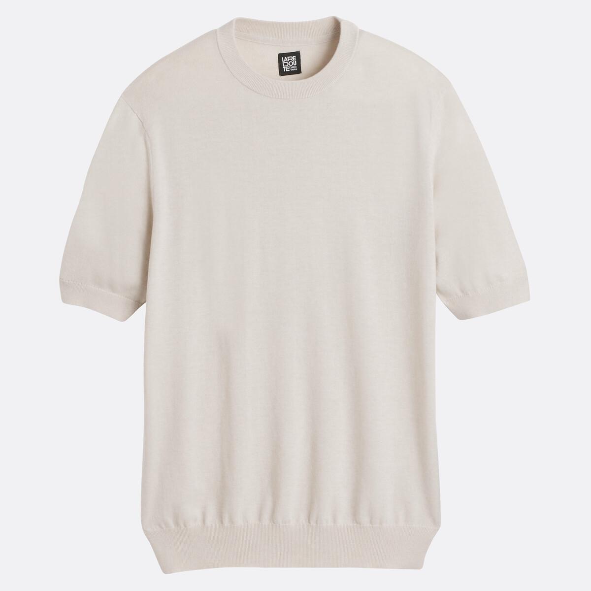 La Redoute Collections Strick T-Shirt Kurzarm Rundhals  