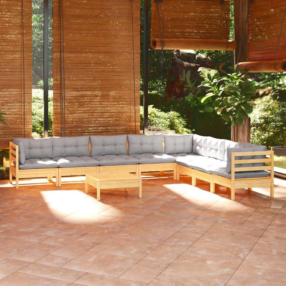 VidaXL set salotto da giardino Legno di pino  