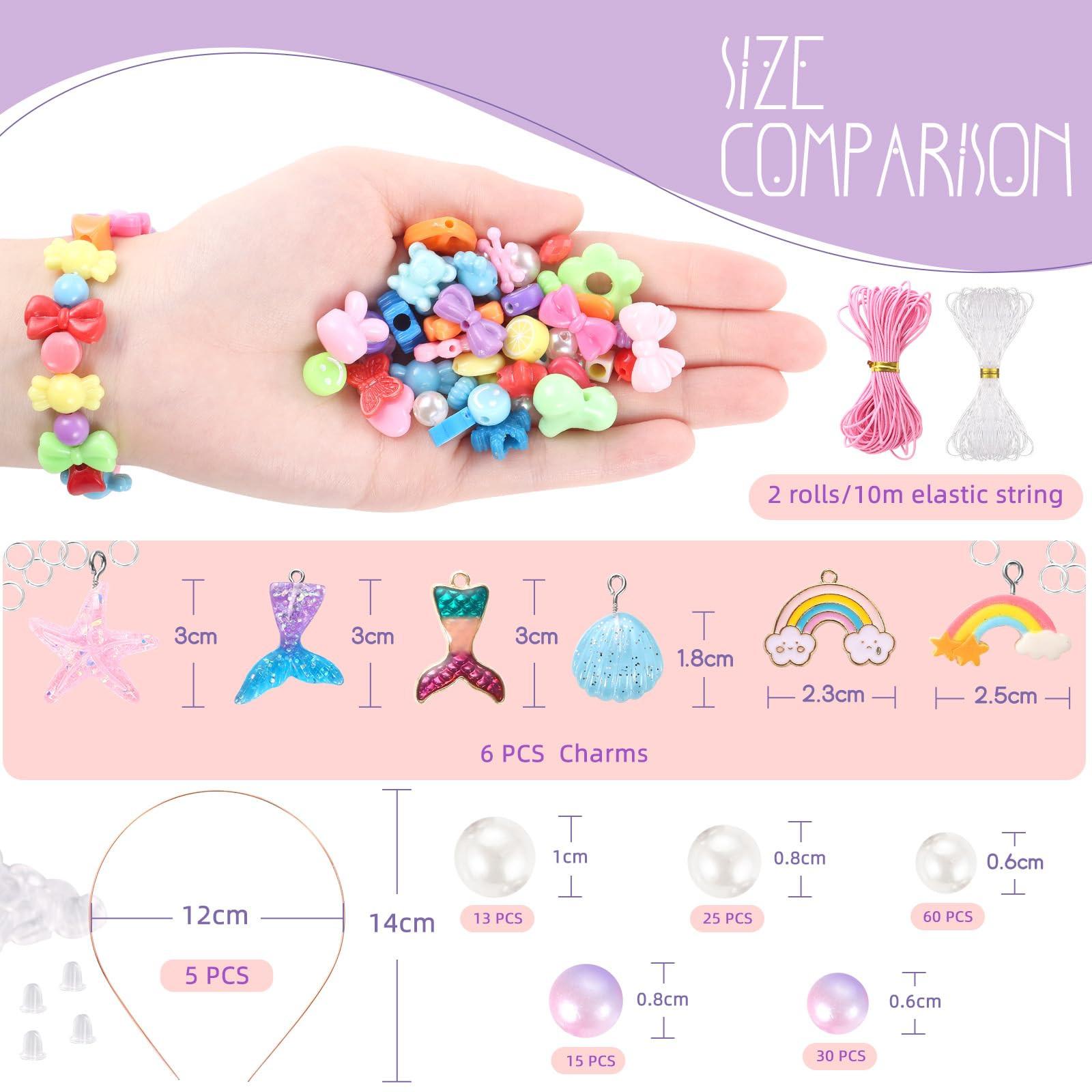 Activity-board  Perles à enfiler, 32 types de perles pour bracelets bijoux, kit de perles pour enfants, bracelets d'amitié DIY, bracelets à faire soi-même 