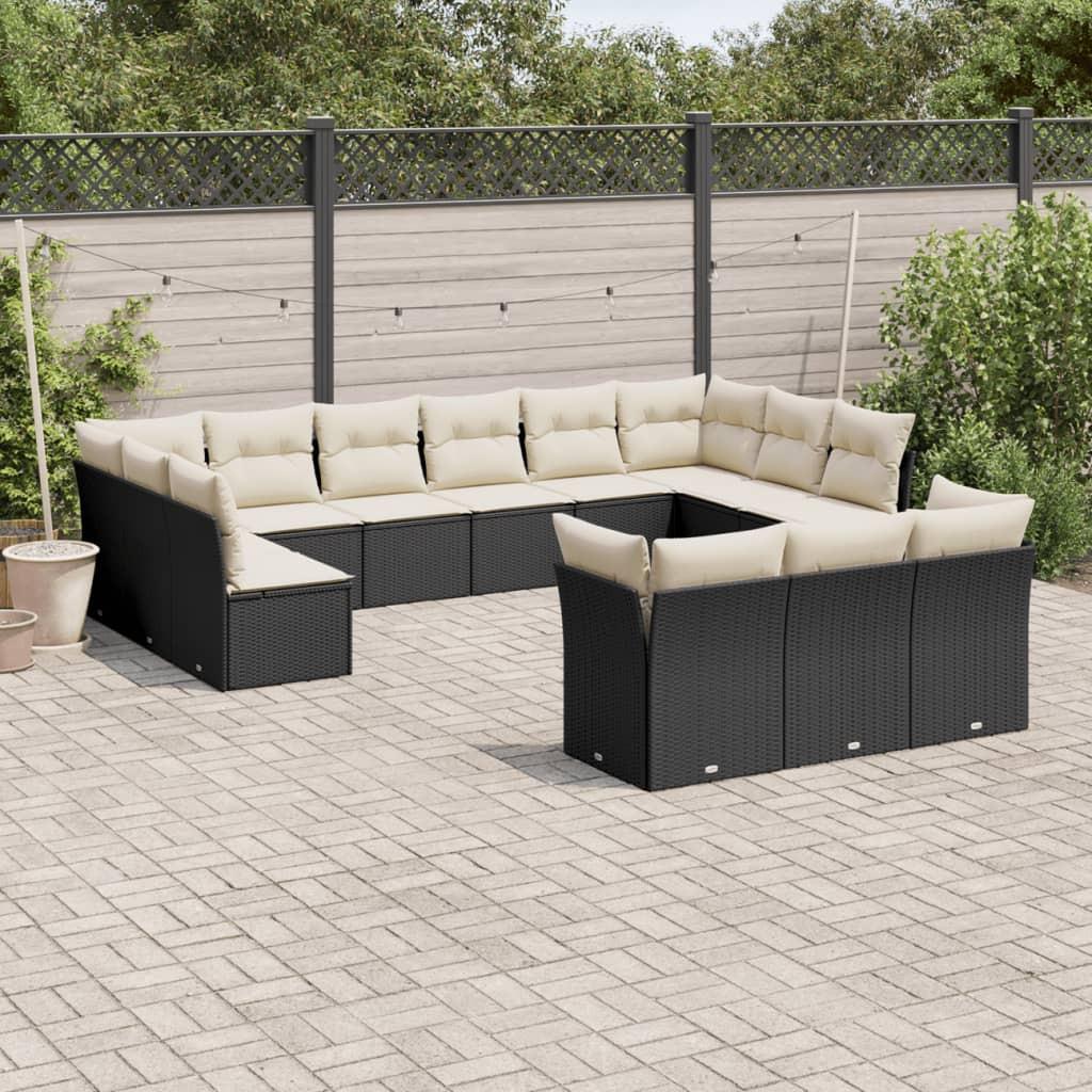 VidaXL set divano da giardino Polirattan  