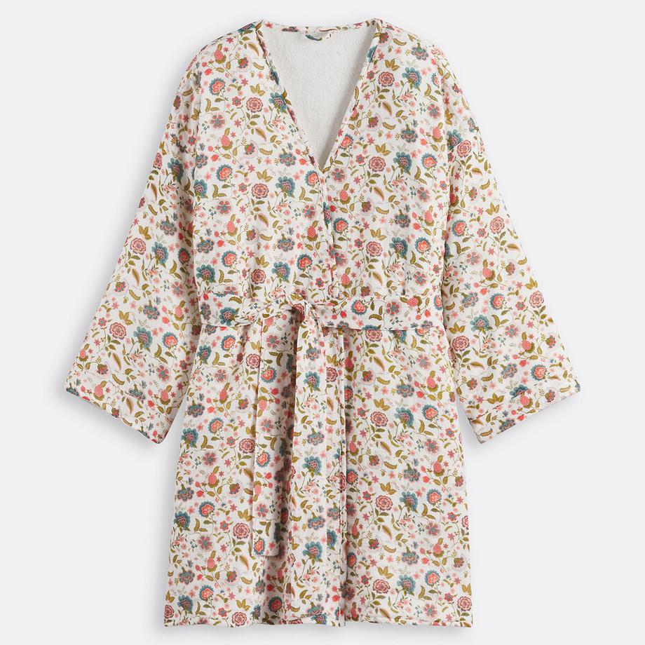 La Redoute Intérieurs Shirley Accappatoio Kimono Garza Cotone Foderato Spugna  