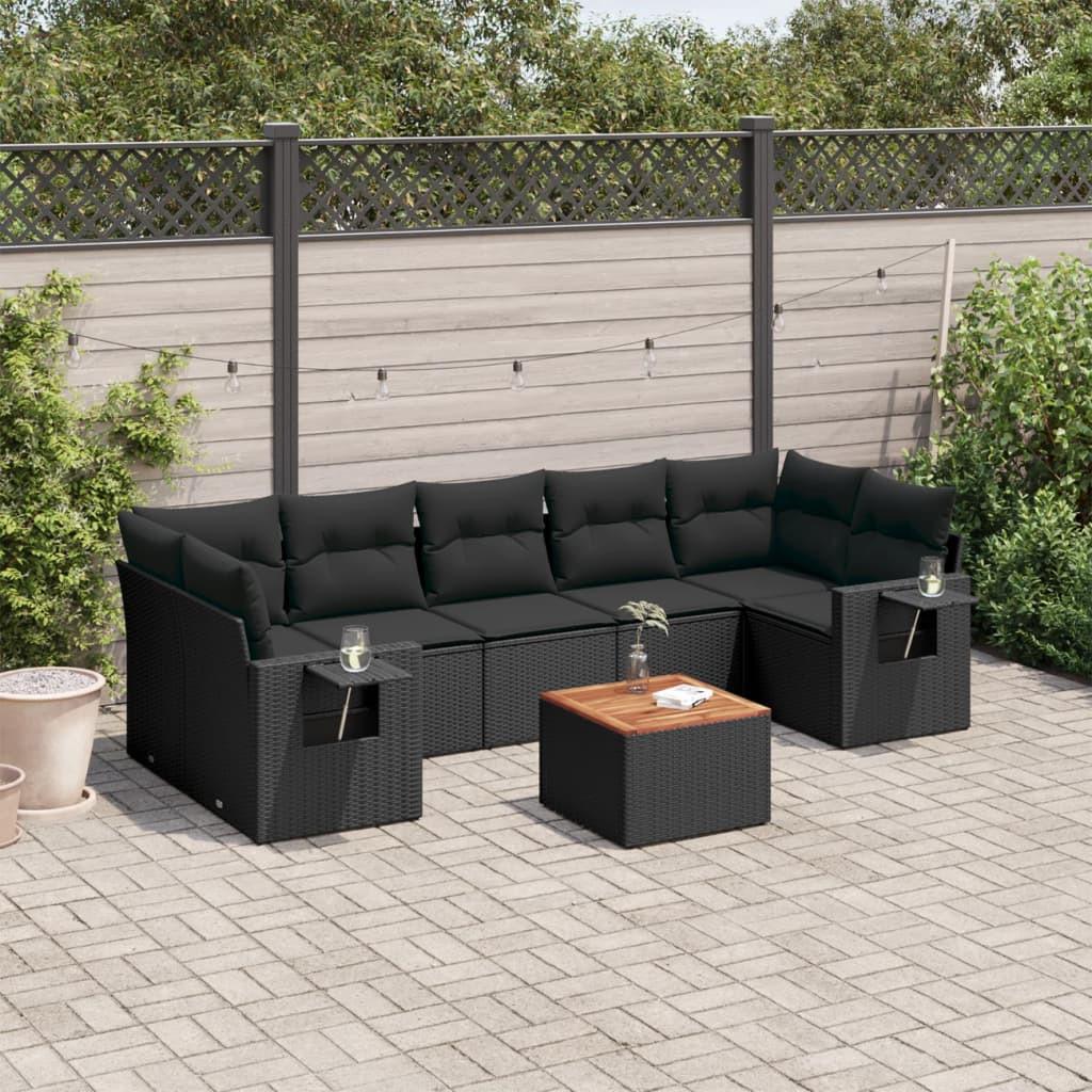 VidaXL Ensemble de canapés de jardin rotin synthétique  