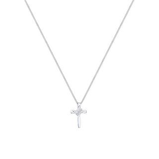 Elli  Halskette Kreuz Anhänger Kristalle 