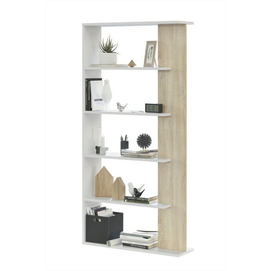 Calicosy Bibliothèque séparateur de pièces 4 tablettes Alida - H180 cm  
