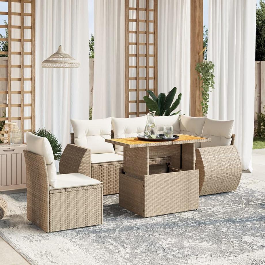 VidaXL Ensemble de canapés de jardin rotin synthétique  
